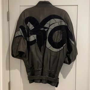 Jean Claude Jitrois Leather Jacket Vintage M L